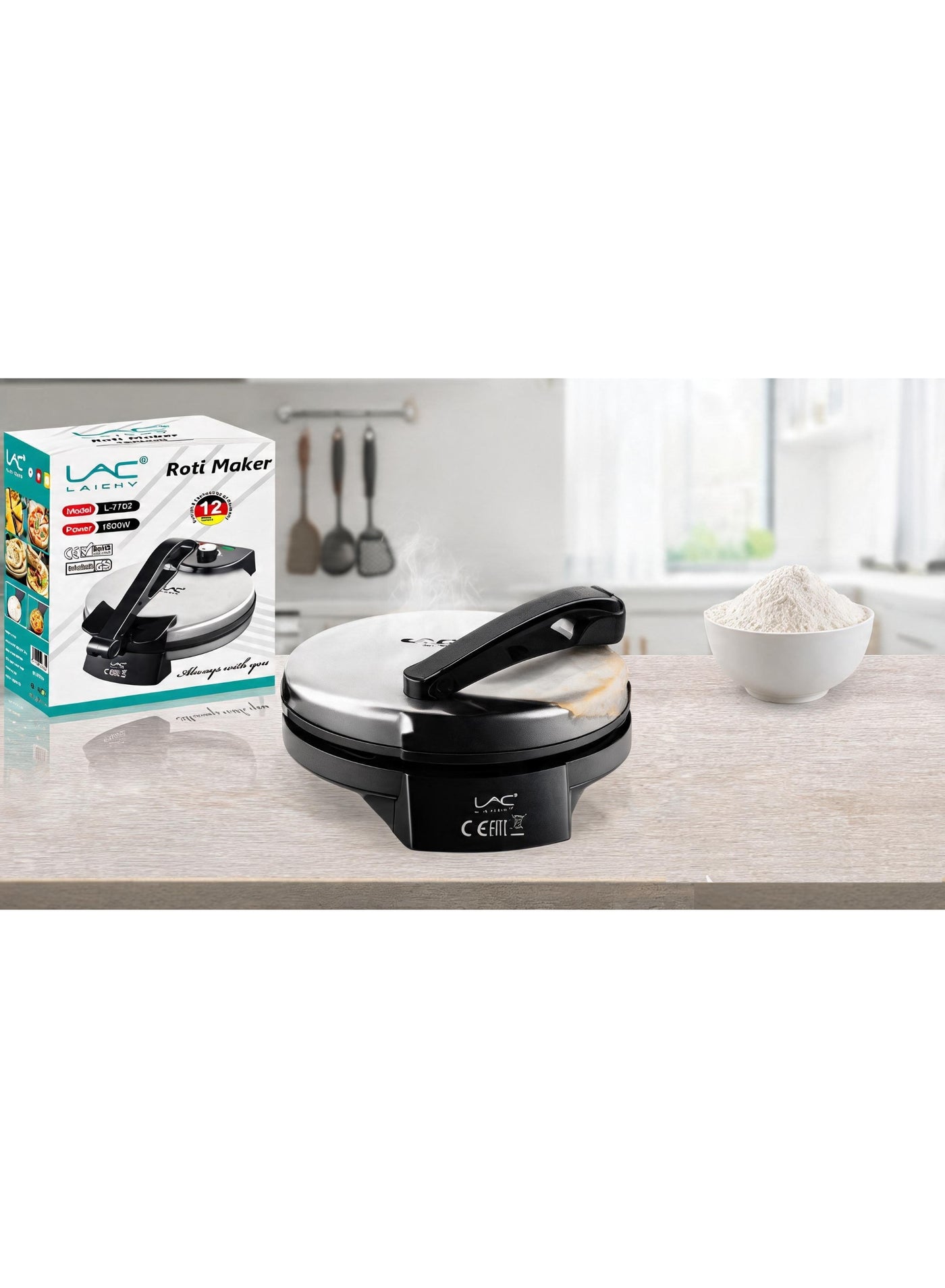 LAC LAICHY L-7702 Electric Roti Maker 1800W with…