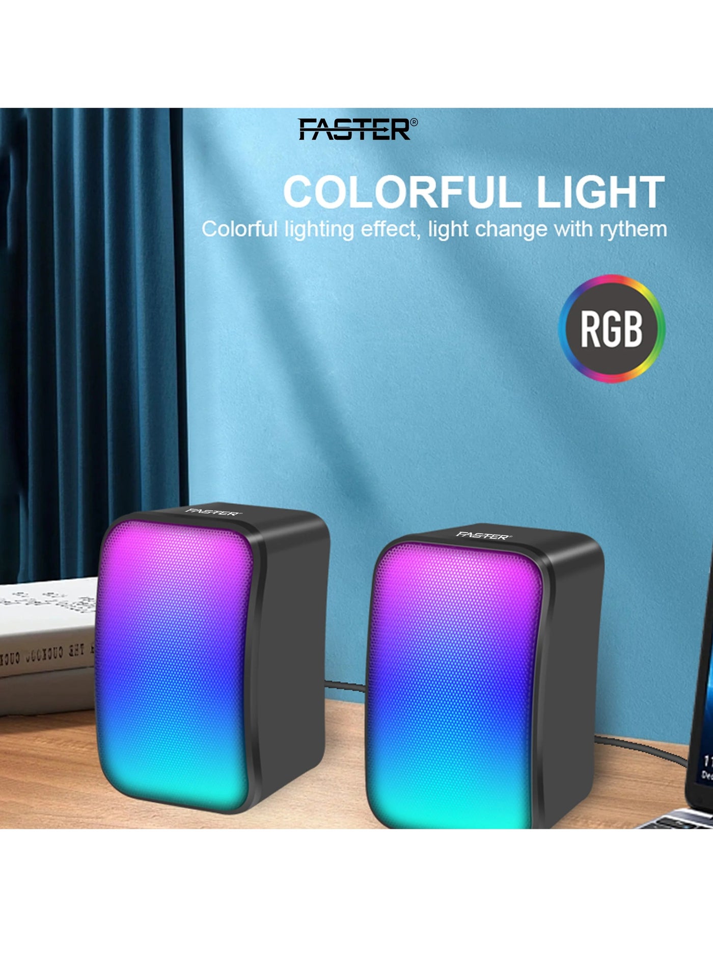 FS-71 USB Powered Computer Speakers with RGB…