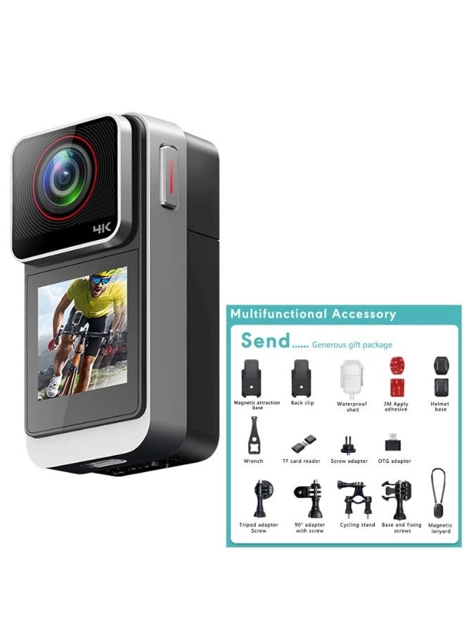 Compare SAW10 4K Mini WiFi Action Camera – Thumb Size Magnetic Body Cam, 30M Waterproof Sports Camera with AntiShake, Builtin WiFi, HandsFree POV Recording for Cycling, Motorbike, Diving & Outdoor Adventures at KSA Price