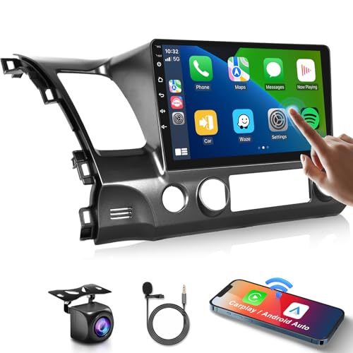Compare for Honda Civic 20062011 Wireless Carplay Android Car Stereo Support Wireless Android Auto with WiFi GPS Navigation AHD Backup Camera FM RDS Radio Receiver EQ SWC 2G+64G at KSA Price