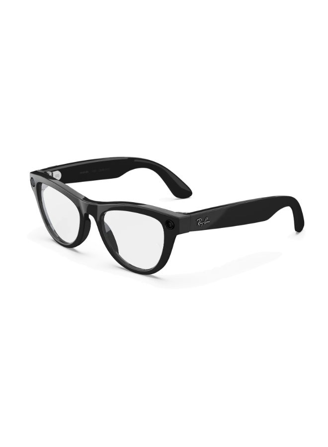 Compare RAYBAN Skyler Gen 2 Shiny Black Frame Clear Lens Standard High bridge Shiny Black Clear at KSA Price