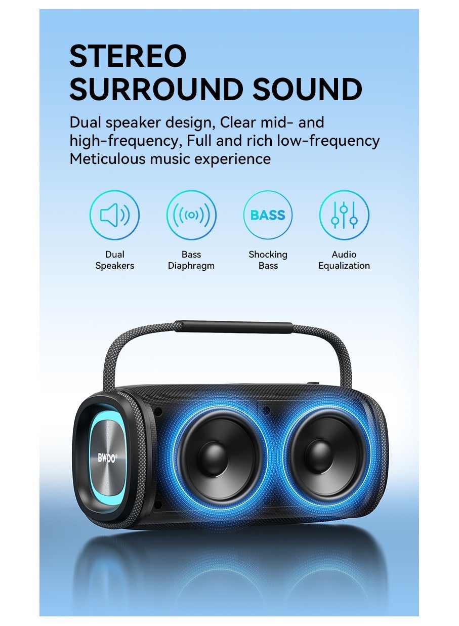 Compare Dual Bass Wireless Speaker Black at KSA Price