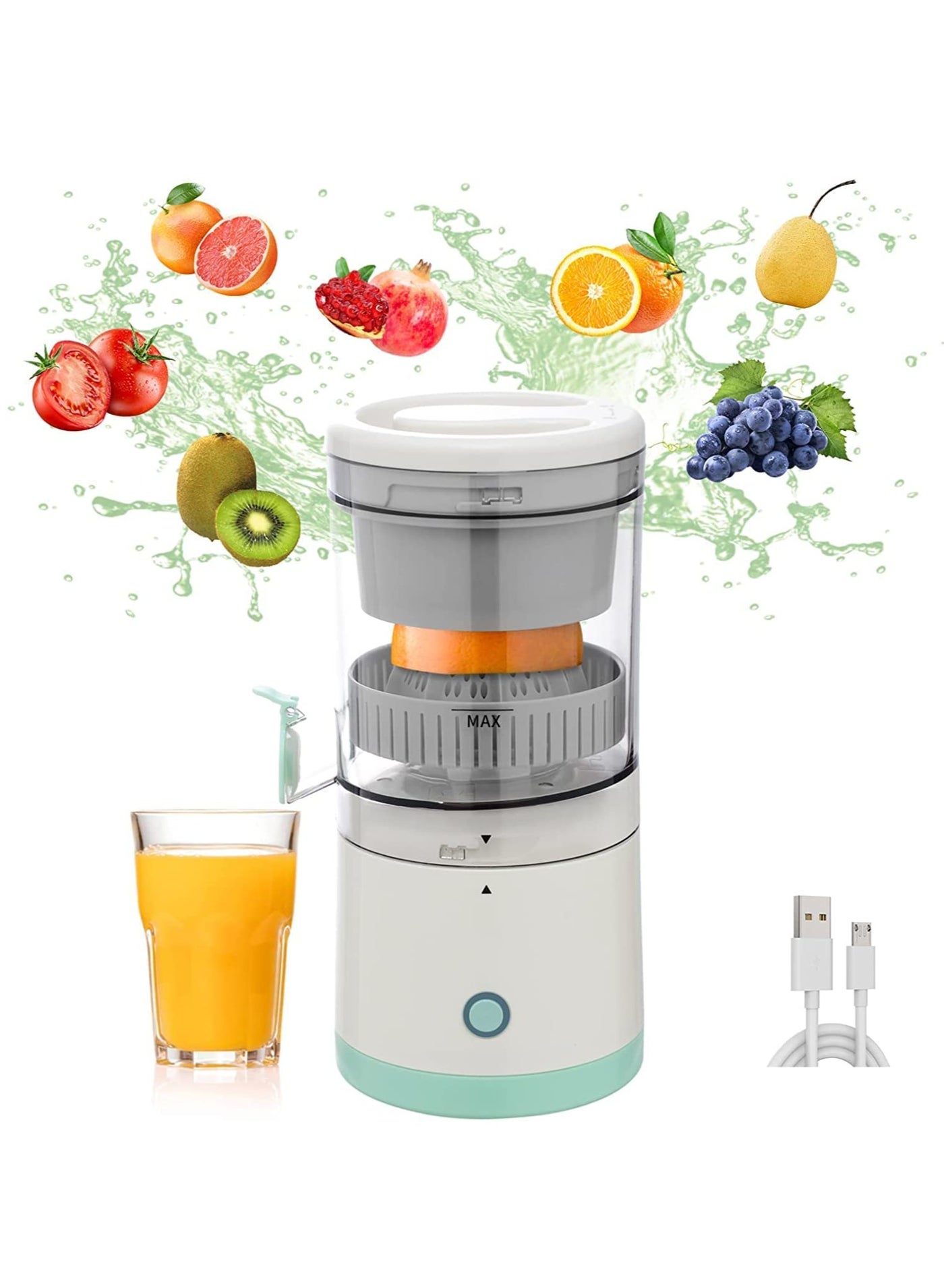 Electric Citrus Juicer, Hands Free Portable USB…