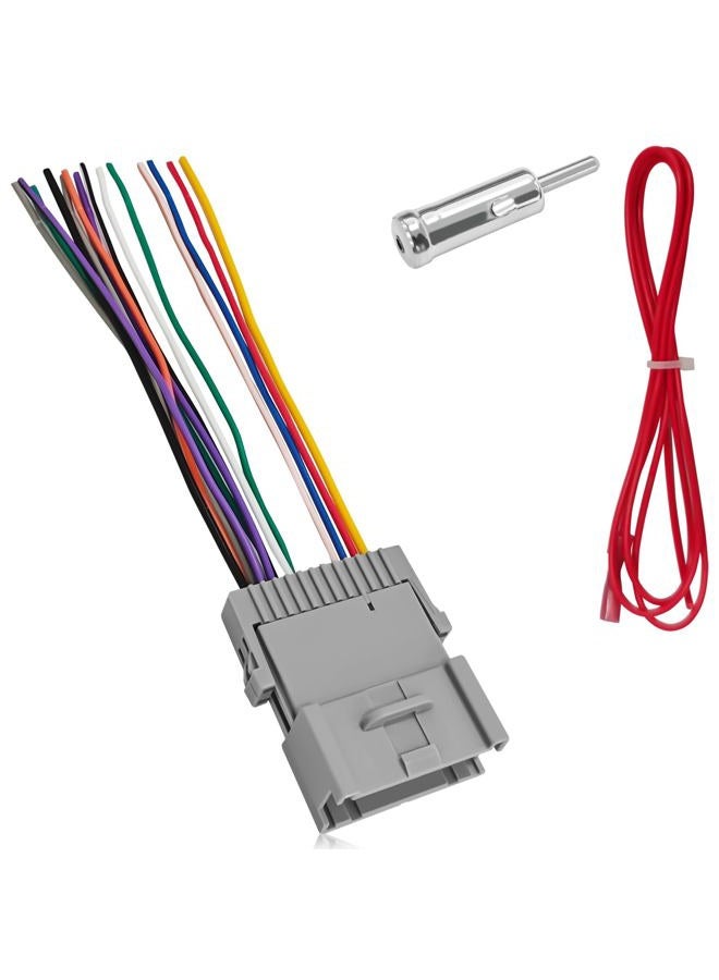 Compare 3PCS Car Radio Wiring Harness Adapter Kit, Aftermarket Stereo CD Player Receiver Adapter, Modified Pigtail Connector Plug Compatible with Chevy Silverado Chrysler Hummer Buick Suzuki Gray at KSA Price