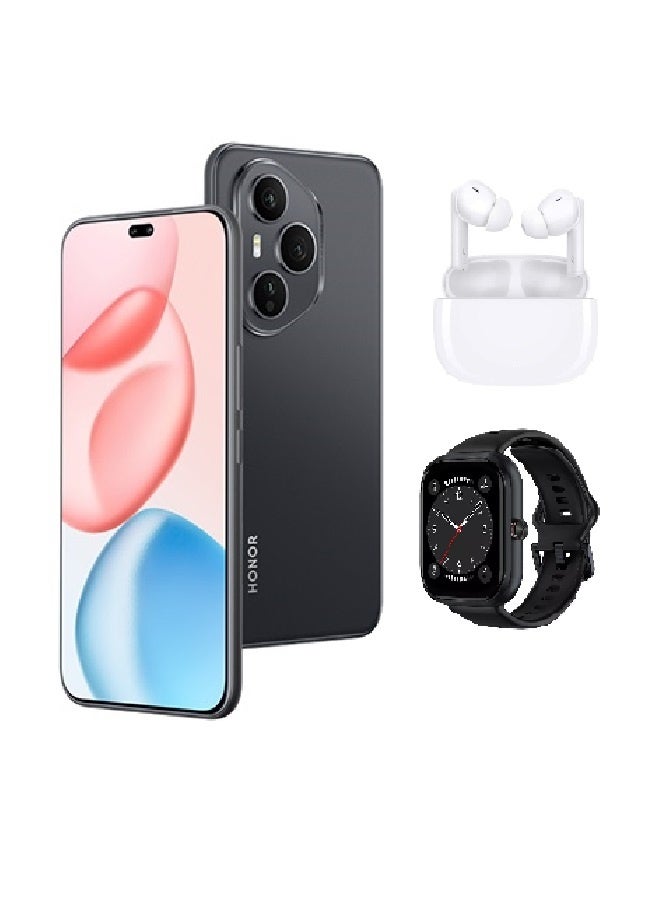 Compare Honor 400 Pro Dual Midnight Black SIM 12GB RAM 512GB 5G With Earbud X7 Lite & Honor Choice Watch Color of gifts may vary at KSA Price