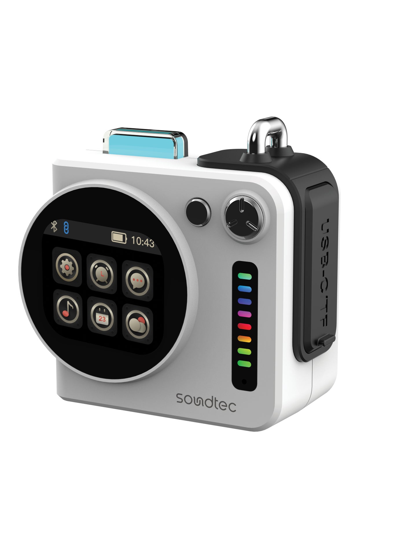 Compare Soundtec VIBEGO Mini RGB Speaker with Touch Display and Micro SD Slot  Portable Speaker  Mini Speaker with 2000mAh Battery  15M Working Distance  White at KSA Price