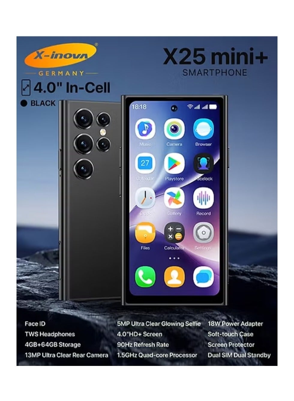 Mini Smart Phone X25 Mini+ 4