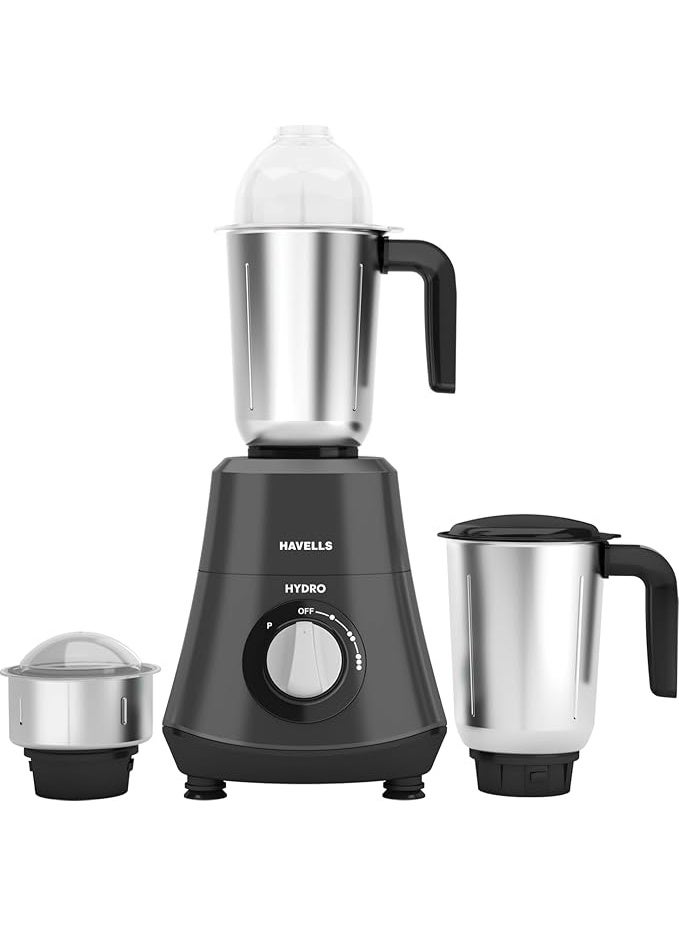 Compare Havells Hydro Neo 750W Mixer Grinder – 1.5?L Liquidizing Jar, 1.5?L Wet & Dry Jar, 0.4?L Chutney Jar – Grey, 2?Year Warranty at KSA Price