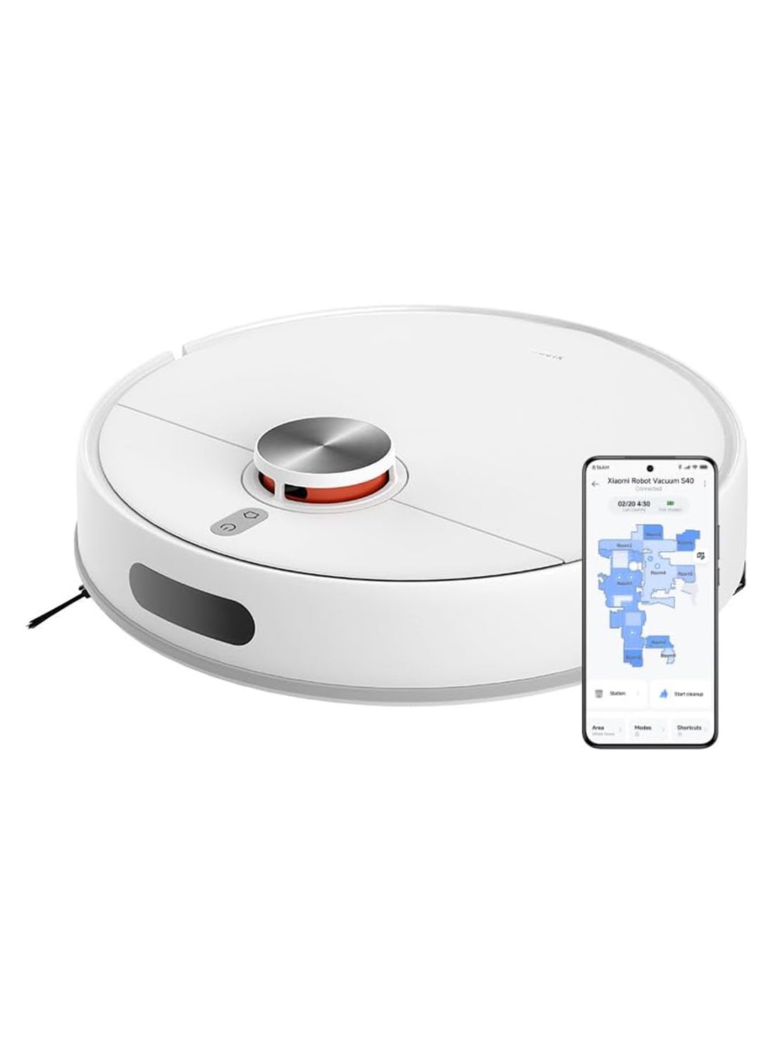 Compare Xiaomi Robot Vacuum S40 – Smart Laser Navigation Robot Mop, Powerful 10000 Pa Suction for Pet Hair, Carpets & Hard Floors 70 W OV81 white at KSA Price