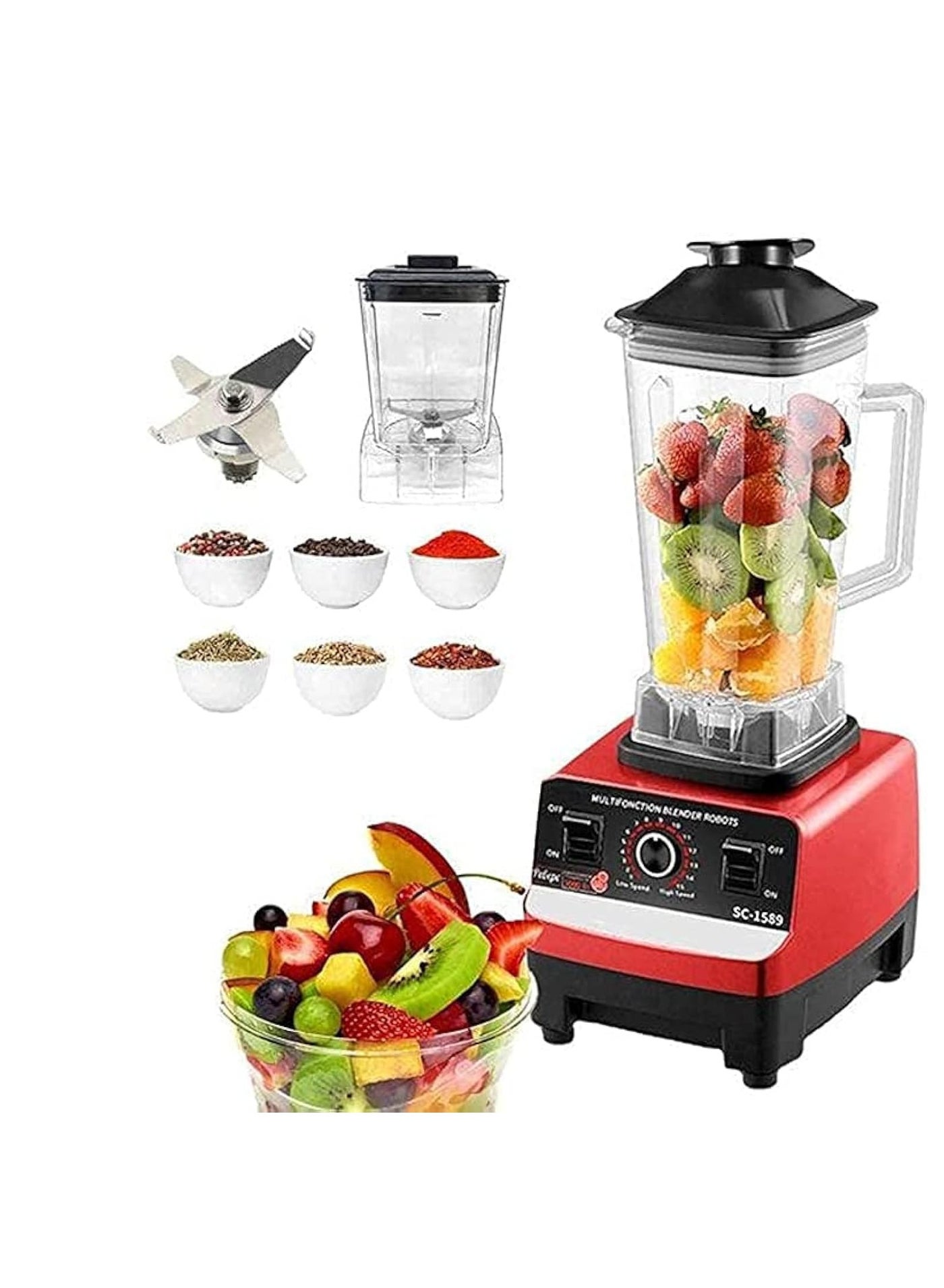 Juicer Blender 2 in 1 High Speed Stainless…