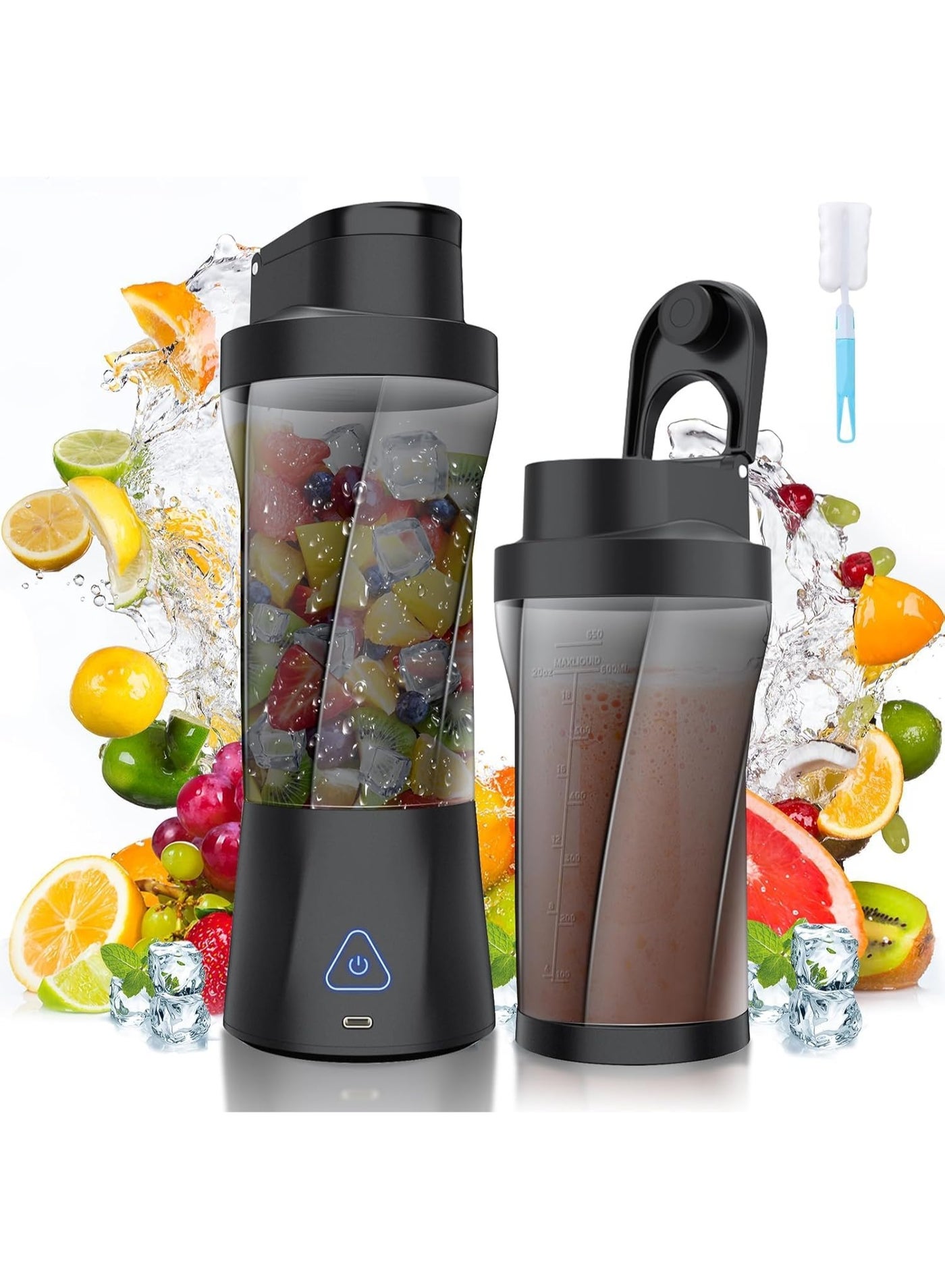 Compare Portable USB Rechargeable Personal Smoothie Blender 700ML | 360W Powerful Motor, 6000mAh Battery, Travel Blender, Office, Gym, TypeC at KSA Price