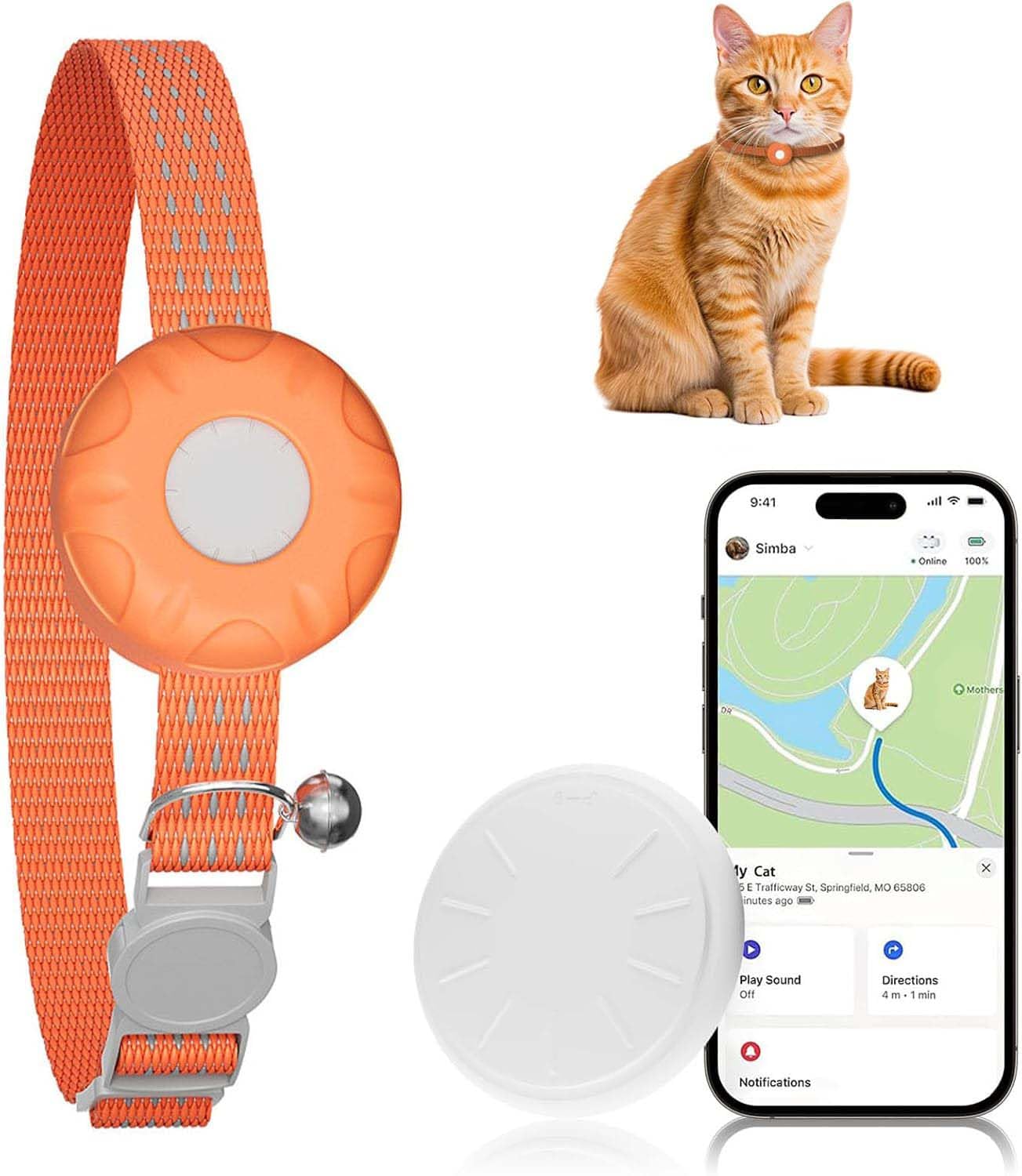 GPS Tracker for Cats-No Monthly Fee, Cat…
