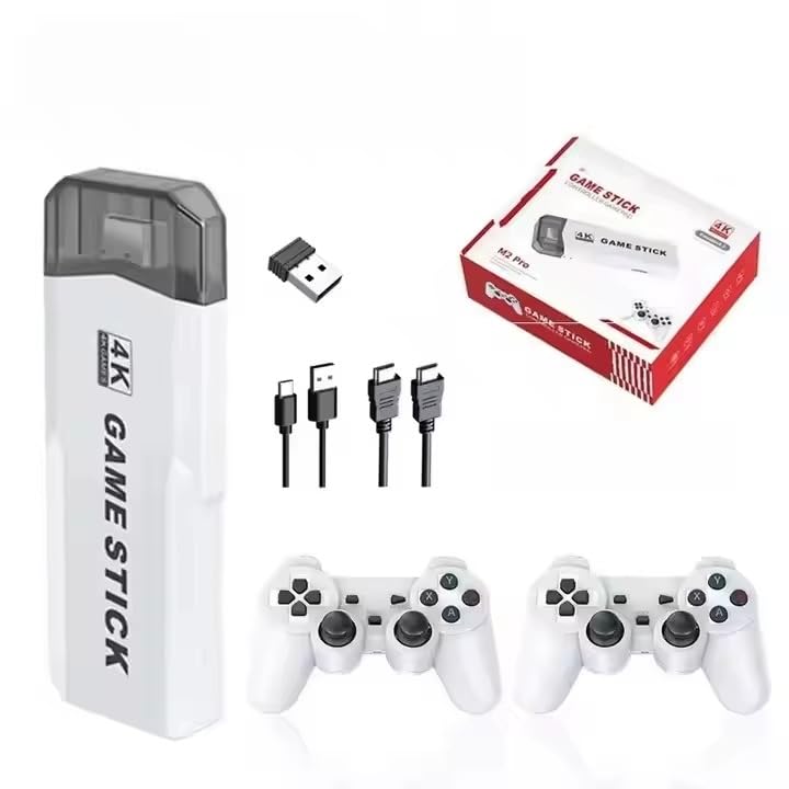 Compare Derovan M2 Wireless Retro TV Game Console Stick – Dual Gamepads, 10,000+ Classic Games, HDMI Plug?and?Play at KSA Price