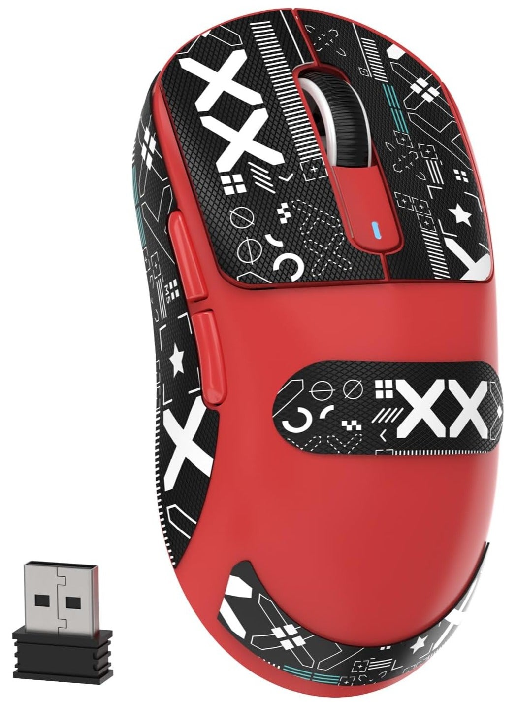 Compare ATTACK SHARK X3 Wireless Gaming Mouse – UltraLight 49g Superlight Design – 26,000 DPI Optical Sensor – 2.4GHz Wireless, Bluetooth & Wired Connection – Programmable Buttons – RGB Lighting – Ergonomic Grip – Compatible with PC, Laptop, Mac Red at KSA Price