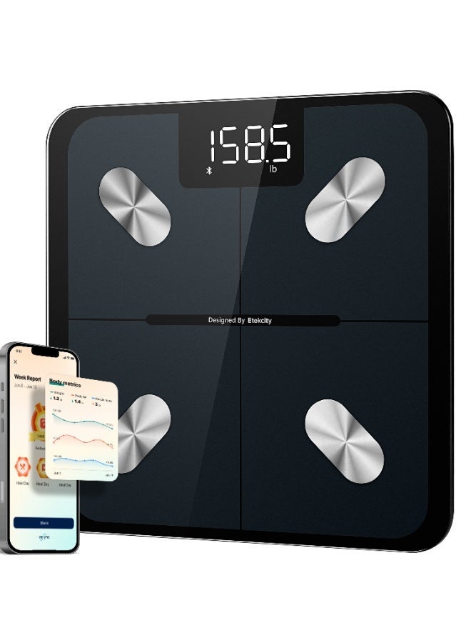 Compare Etekcity Smart Scale For Body Weight And Fat, Digital Bathroom Scale Accurate To 0.05lb0.02kg Weighing Machine For Peoples Muscle BMI, Bluetooth Electronic Body Composition Monitor at KSA Price