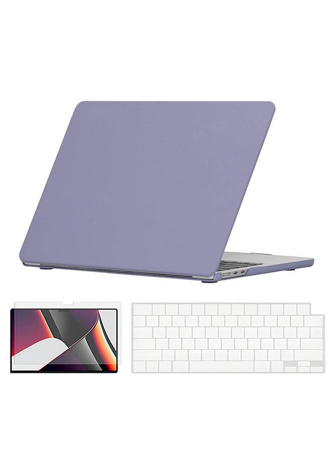Compare Slim Candy Case Compatible with MacBook Air 13 inch A2681M2 2022, A3113M3 2024 Hard Case+Keyboard Cover & Screen Protector,Lavender Grey at KSA Price