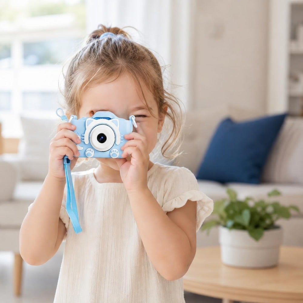 Compare Digital Camera, HD Video, Dual Lens, 32GB SD Card, Blue at KSA Price