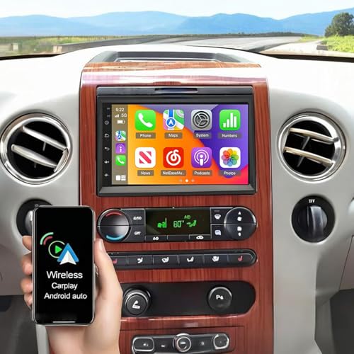 Compare PHEZEN Car Stereo for Ford F150 F250 F350 20042014 with Wireless CarPlay Android Auto7 inch Touch Screen Car Stereo for Ford F150 with GPS Navigation Mirror Link Bluetooth SWC 2G32G at KSA Price