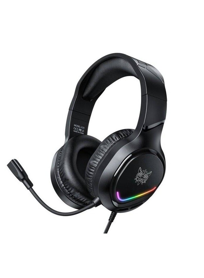 Compare Onikuma X31 RGB USB+3.5mm Headphone Black at KSA Price