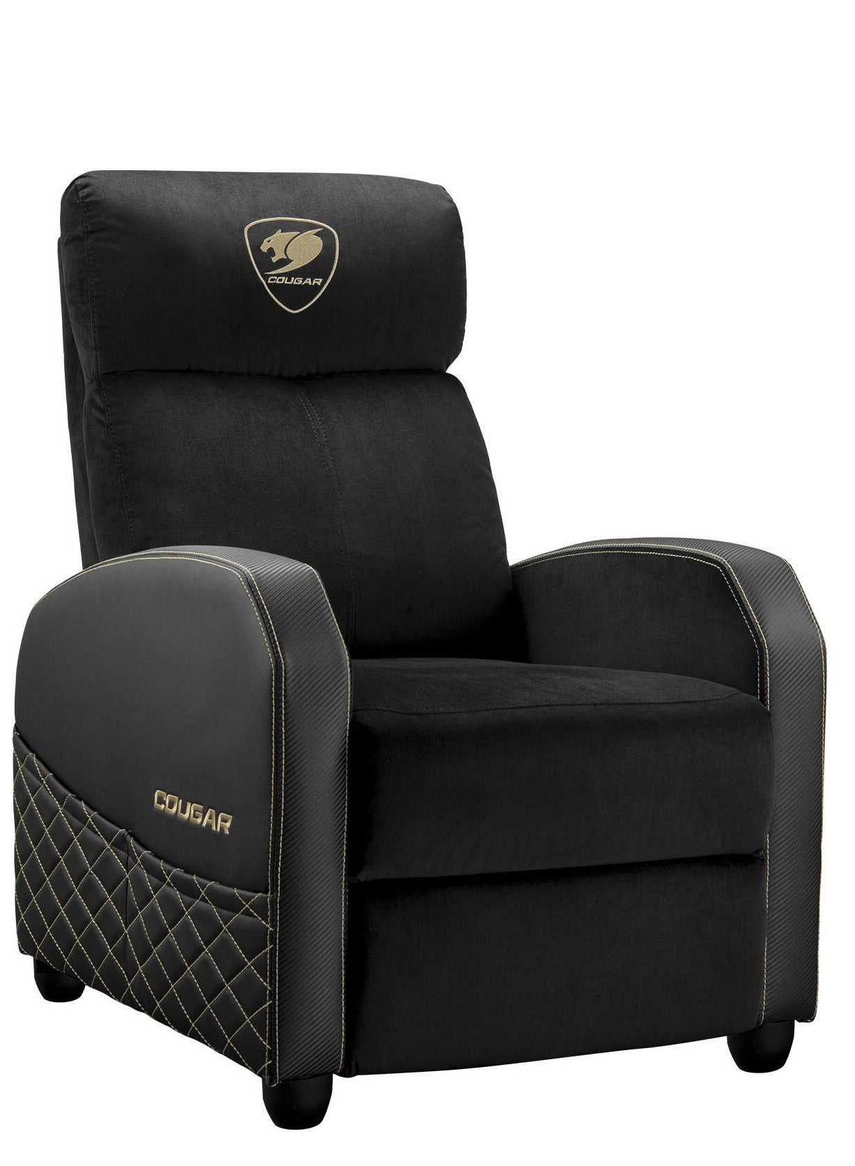 Compare Ranger Elite Gold Gaming Sofa, Side Storage Pocket, Breathable Velvet Fabric Surface, Adjustable Design, Supports Up to 135kg Max Weight, BlackGold | 3MRAEGLB.0001 at KSA Price