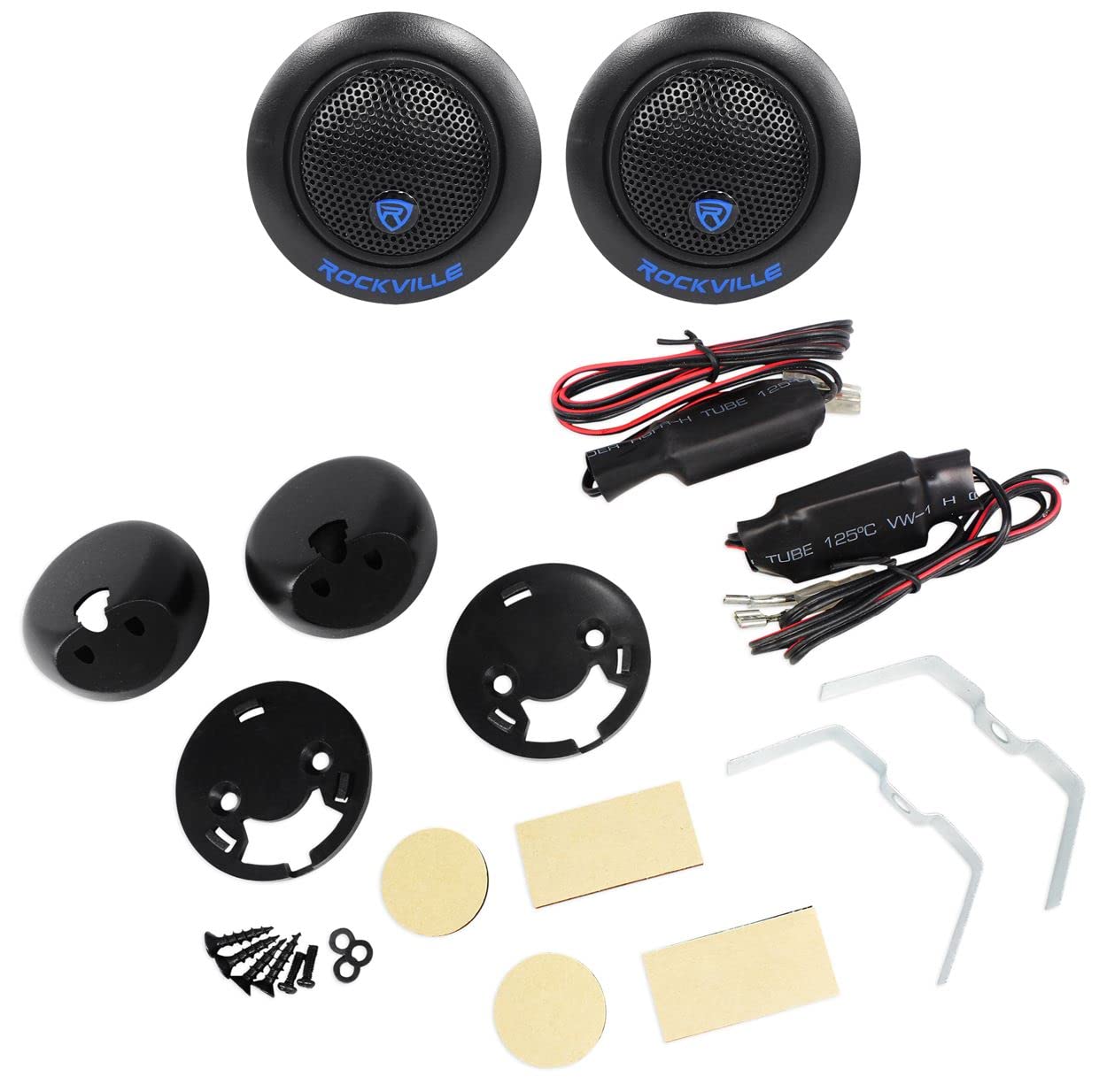 Compare Rockville RT6 1 Silk Dome Car Tweeters Pair, 240W, 4 Ohm, Neo Swivel, Variable Mount, InLine Crossover, FerroFluid Cooled, Perfect for Car Audio at KSA Price