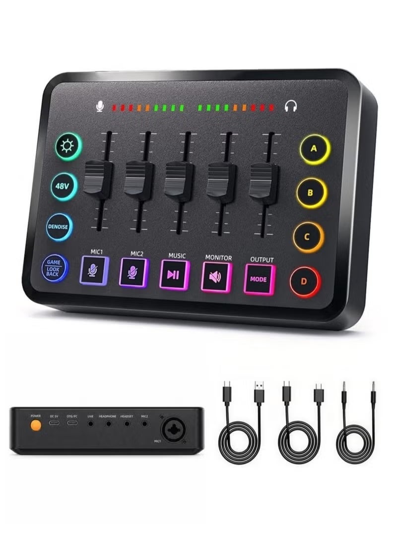 F9 Live Sound Card, Gaming Audio Mixer, Audio Mixer…