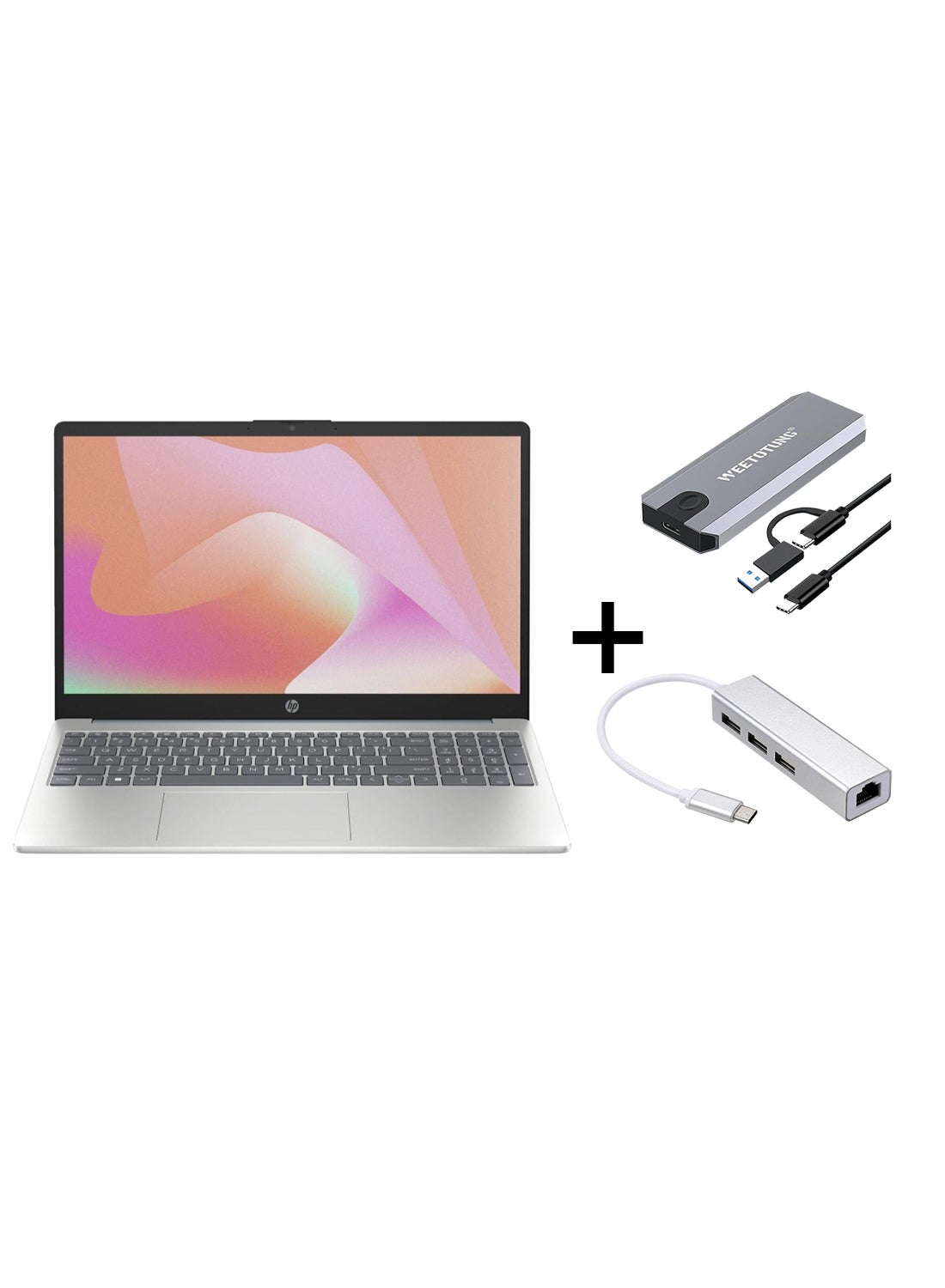 Compare 15s Upgraded Version Laptop With 15.6Inch Display, Intel Core i71355U Processor16GB RAM512GB SSDIntel Iris GraphicsWindows 11 With 128GB external drive +TypeC to USB Hub English Natural Silver at KSA Price