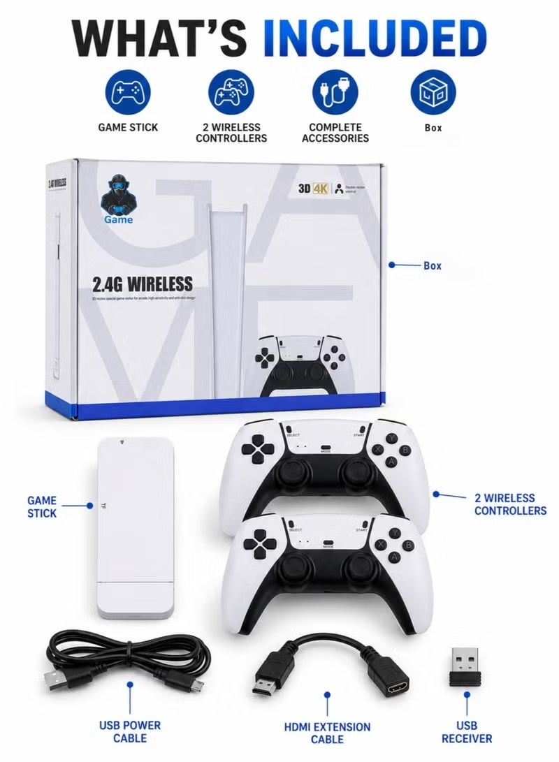 4K HD Wireless Retro Game Stick for TV,…