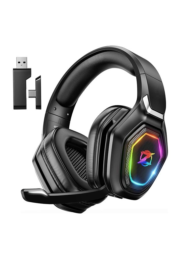Compare 2.4GHz Wireless Gaming Headset with Microphone, 2.4G USB & Type C Transmitter  60h Battery Life  RGB Lighting Gaming Headphones for PS5, PS4, PC, Phone at KSA Price