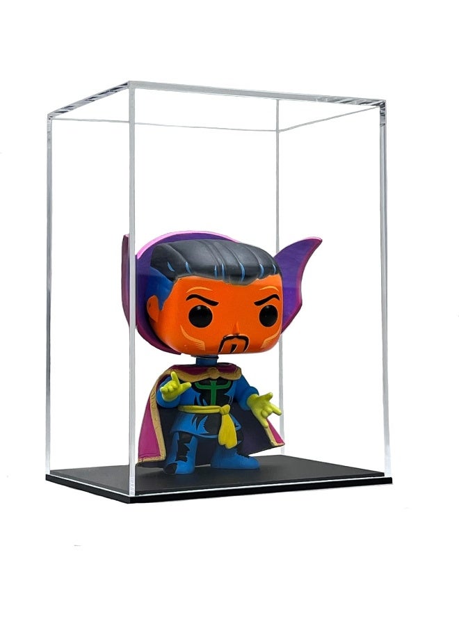 Compare Clear Acrylic Display Case With Matte Black Base, FullyAssemblyed DustProof Showcase Compatible With Funko Pop! 4 Inch Figurine 5X3.93X6.7 Inch at KSA Price