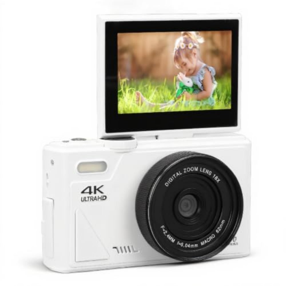 Compare Retro Digital Camera for Travel Photography, 75MP HD Autofocus Mirrorless with 18X Zoom, 3 Inch Screen, Smile Detection Feature, Black Color at KSA Price