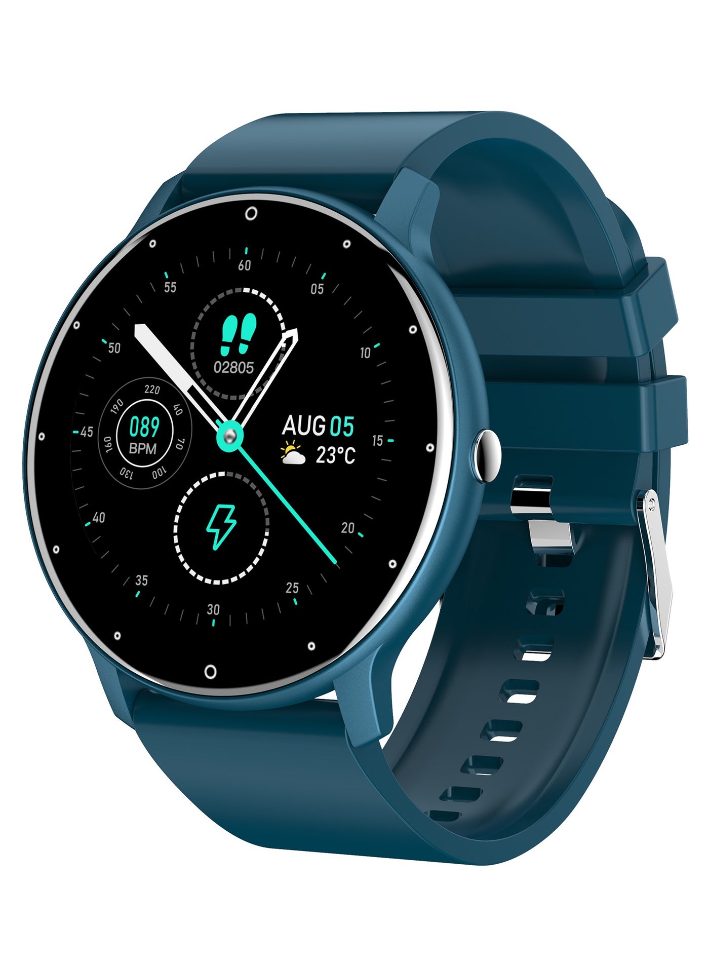 Compare Mens and womens smartwatches, fitness trackers and heart rate, blood pressure, blood oxygen, sleep monitor IP67 waterproof 1.28 full touch screen fashion sports watch Android IOS, RTZL02Pro Blue at KSA Price