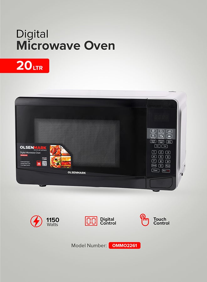 Digital Microwave Oven 20 L 1150 W OMMO2261W…