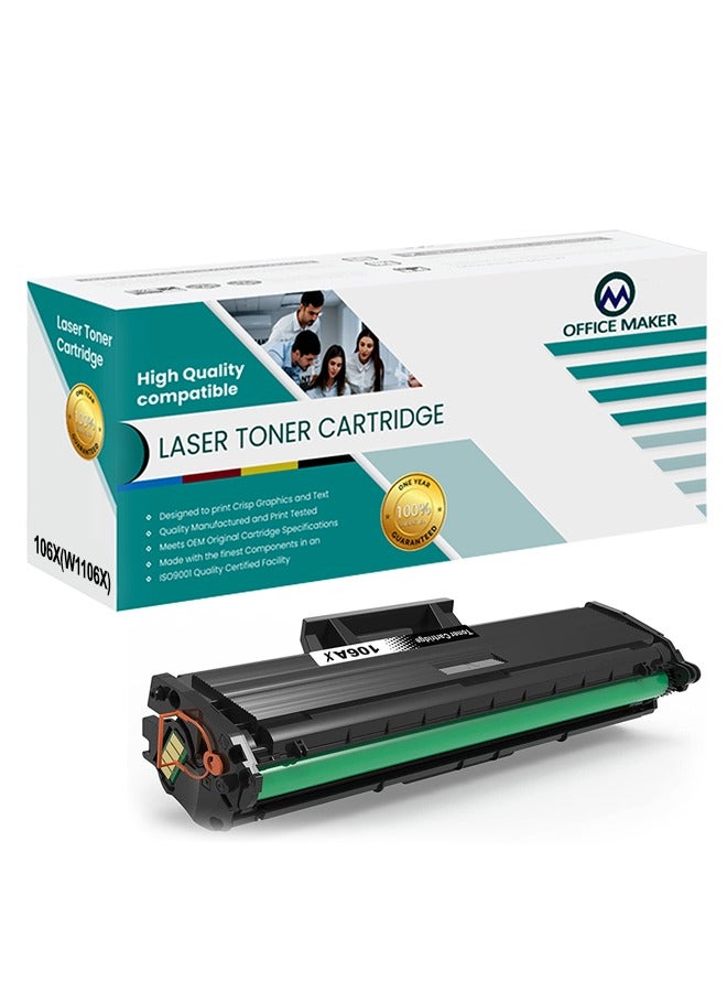 Compare Replacement for HP 106A W1106A  Compatible with Laserjet HP 107 MFP 135a,135w ,137fnw Black, 2Pack at KSA Price