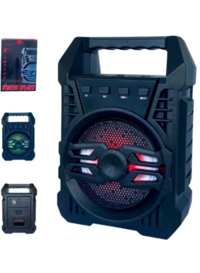 Compare KTS1079 Portable Wireless Bluetooth Speaker with RGB LED Lights, FM Radio, USB, TF Card at KSA Price