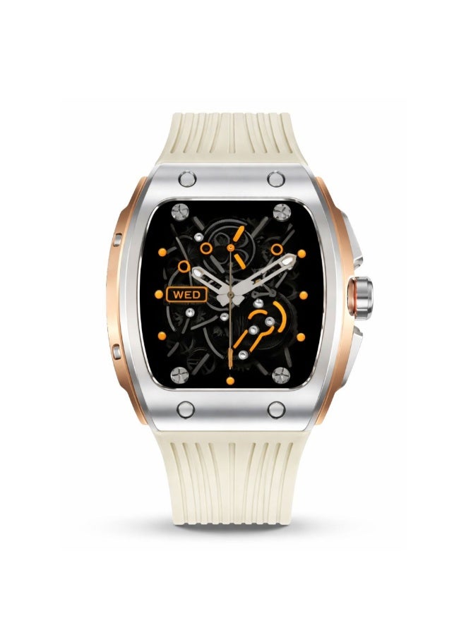 Compare Time Smart Watch GLSW69, 1.76 HD IPS Full Touch Display, Bluetooth 5.3 Calling, ChatGPT AI Assistant, AI Voice Assistant, Rotating Crown, IP68 Water Resistance, 380mAh Battery, 7–10 Days Working Time Silver at KSA Price