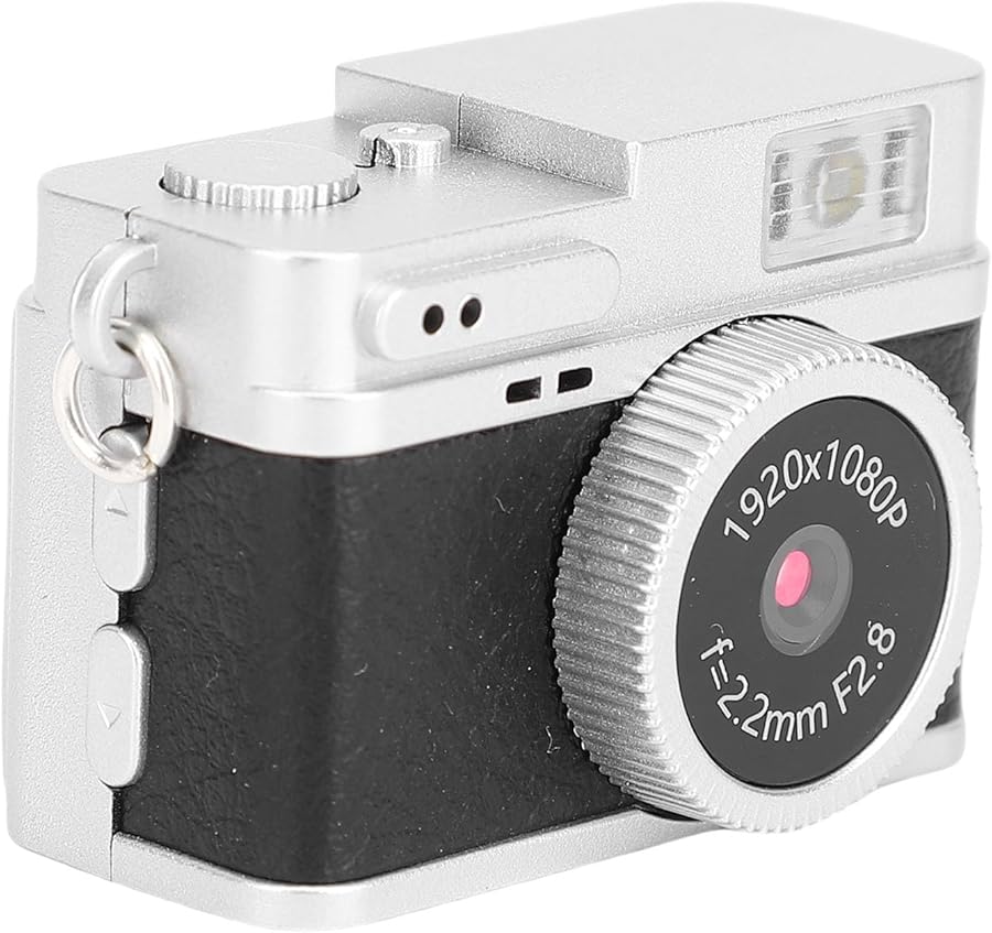Compare Mini Keychain Digital Camera 1080P HD Retro Video Recorder Type C Long Battery Black at KSA Price