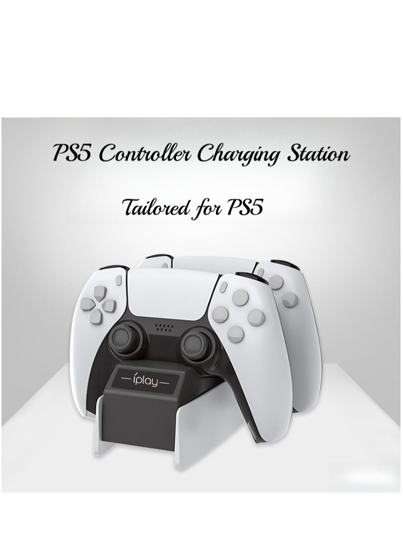Compare PlayStation 5 DualSense Charging StationFast, Sleek, and Effortless Charging for Two Controllers?Tidy, Fast & DualPort Design?SnapIn Dock for Quick, WirelessFeel Charging?Keep Your PS5 Controllers Ready to Play at KSA Price