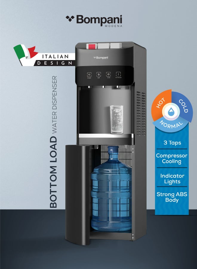 Compare Hot & Cold Water Dispenser with 3 Taps | Child Lock | Compressor Cooling | Welded Hot & Cold Tank | Indicator Lights | 550W Heating & 90W Cooling Power – 1 Year Warranty BWD305 grey at KSA Price