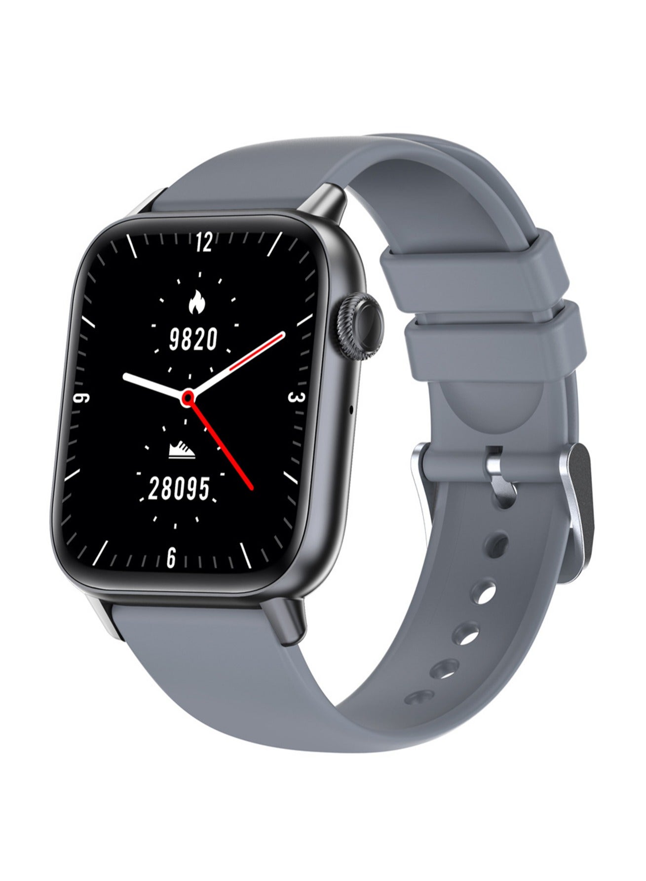 Compare QS08Pro Body Temperature Heart Rate Sports Call Smart Watch Grey at KSA Price