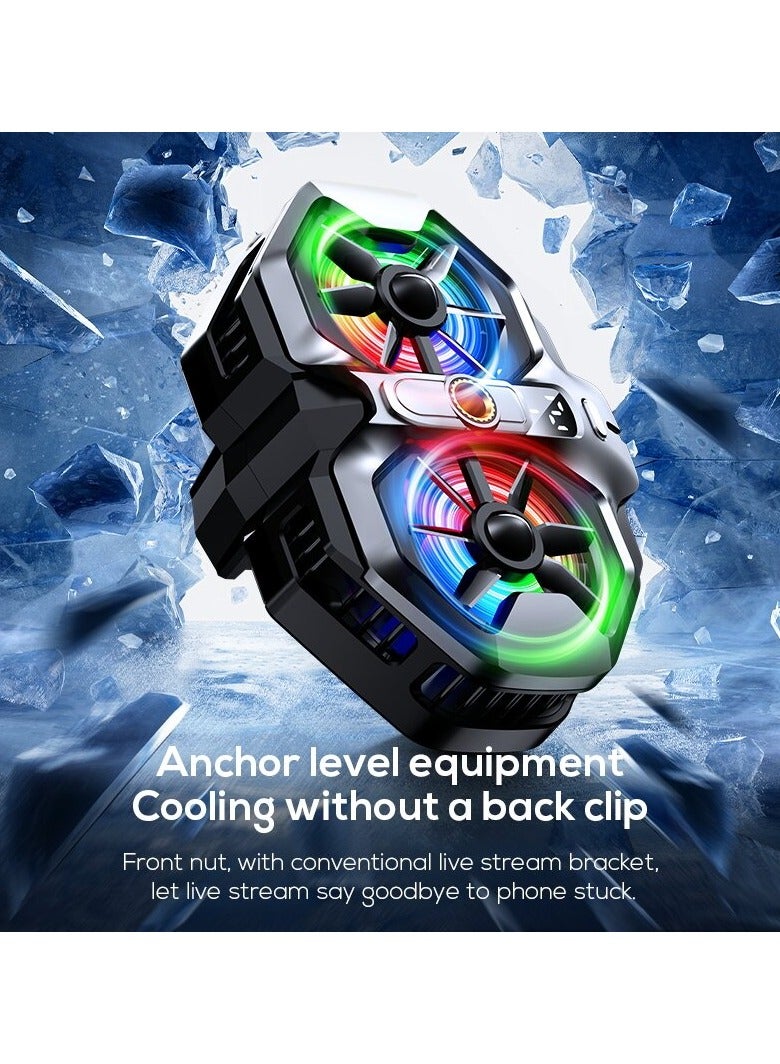 Compare Mobile Phone Cooler for Game Fan PUBG, Designed iPhone 1213 Series, Live Streaming and Vlog, Semiconductor Heatsink Without Noise iOS Android, ipad Tablet at KSA Price