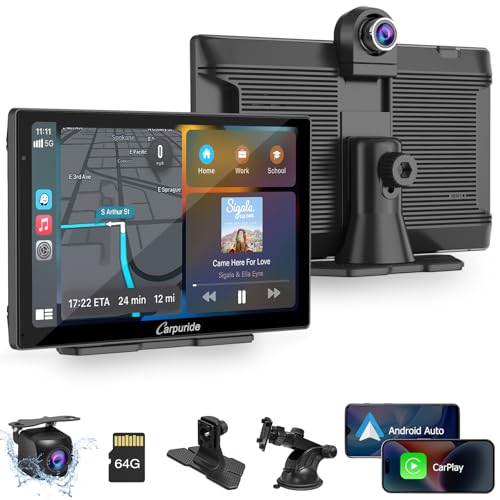 Compare CARPURIDE W905 Portable Carplay & Android Auto, 9 Touch Carplay Screen for Car, 4K Dash Cam,1080p Backup Camera, Car Play Navigation with Mirror LinkSiriFMBluetoothLight Sensor, for 1224V at KSA Price