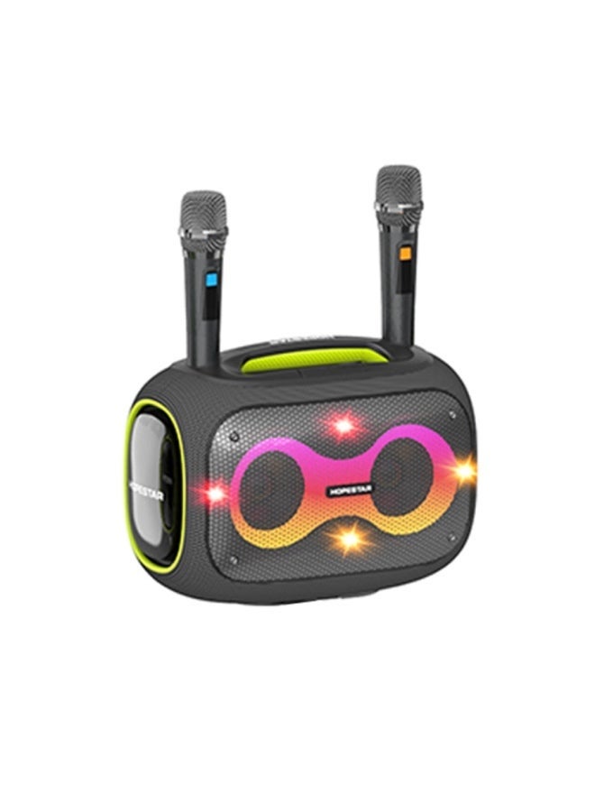 Compare HOPESTAR Party Box 120W Karaoke Bluetooth Speaker with 2 Microphones  Black at KSA Price