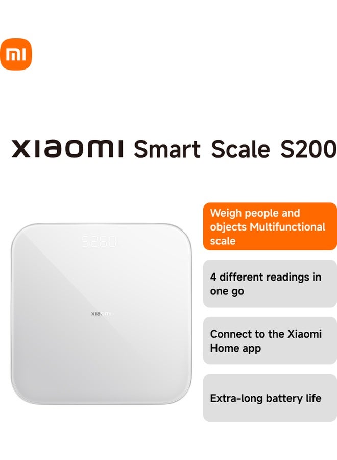 Compare Smart Scale S200, Digital Bathroom Scale with Bluetooth, 150kg Capacity, White MJTZC02YM White at KSA Price