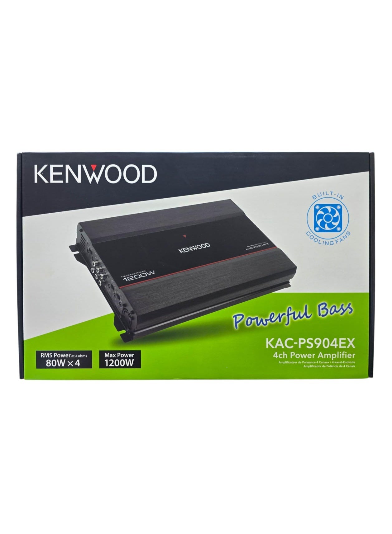Compare Kenwood KACPS904EX 4Channel Car Amplifier – 1200W Max Power | 80W x4 RMS @4? | 110W x4 RMS @2? | Bridgeable 170W x2 | HPF & LPF | 100dB SNR | StereoMono RCA Output at KSA Price