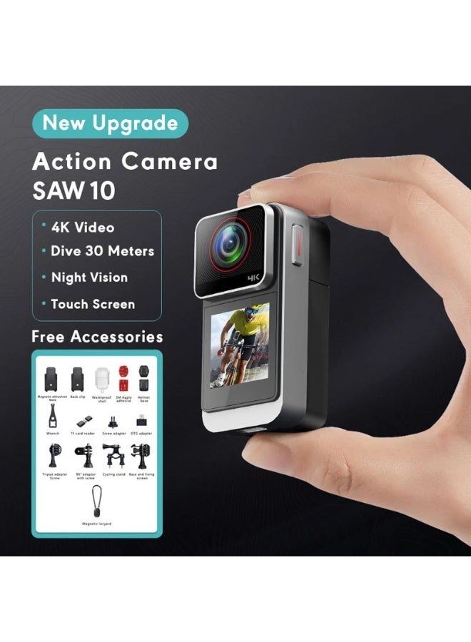 4K Mini WiFi Action Camera Thumb Size, Ultra HD…