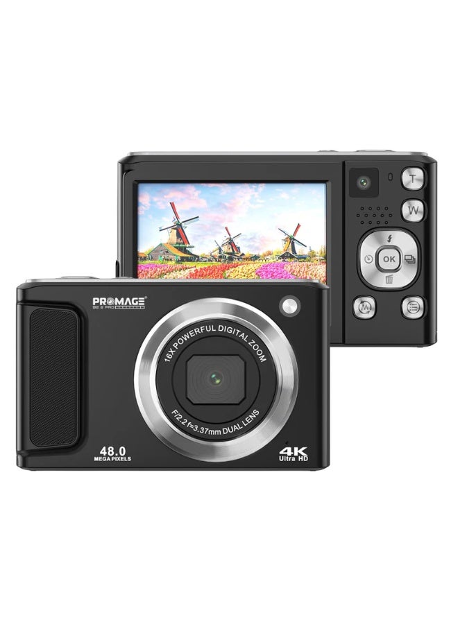 PROMAGE PC140 Digital Camera 48MP – Black, 4K Video,…