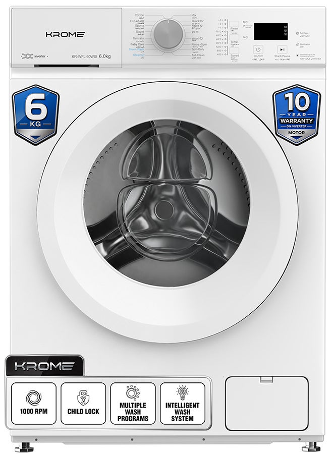 6 Kg Front Load Washing Machine with BLDC Inverter…