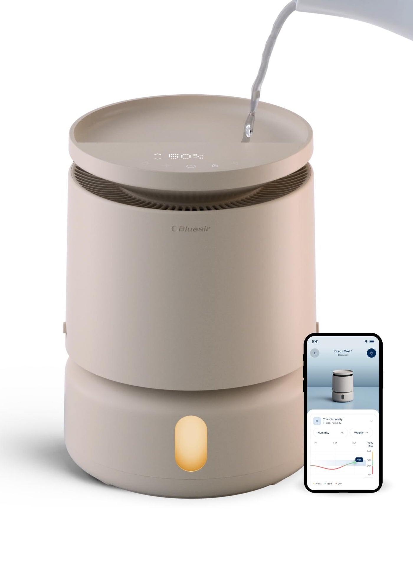 Compare Room Humidifier  DreamWell  48Hr TopFill MistFree InvisibleMist Technology Aroma Stone for Essential Oils and Soothing Mood Lighting  Quiet Operation for Bedroom and Home Use  Beige at KSA Price