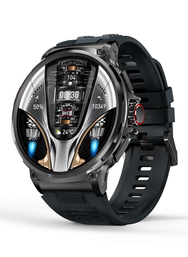 Compare Smart Watches for Men, 710mAh Battery, 1.85 Round Big Screen Fitness Tracker with Heart Rate Monitor, Sports Watch for AndroidiOS Phones,Black at KSA Price